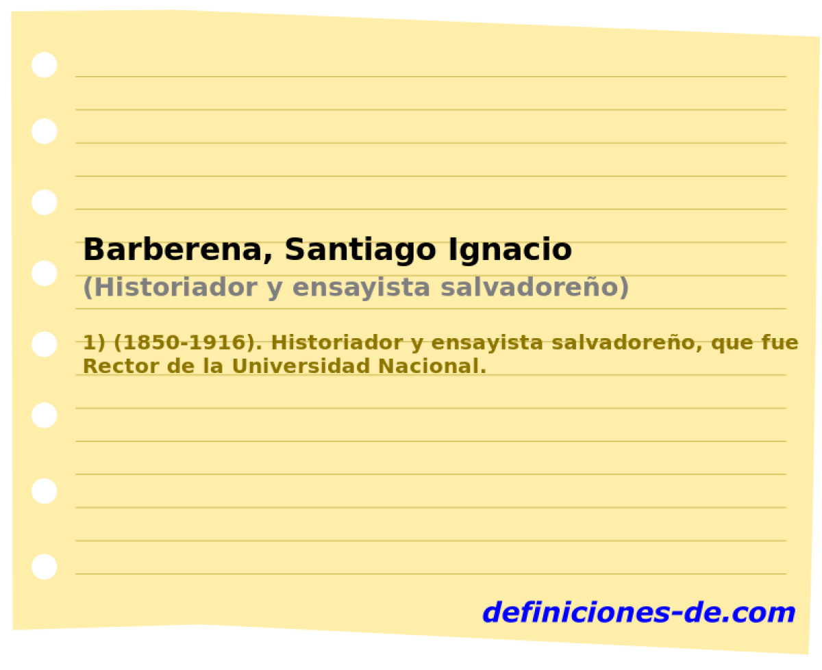 Barberena, Santiago Ignacio (Historiador y ensayista salvadoreo)