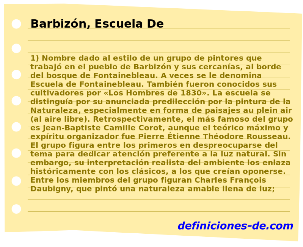 Barbizn, Escuela De 
