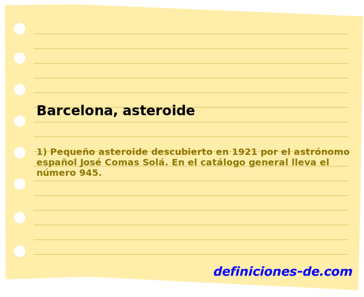 Barcelona, asteroide 