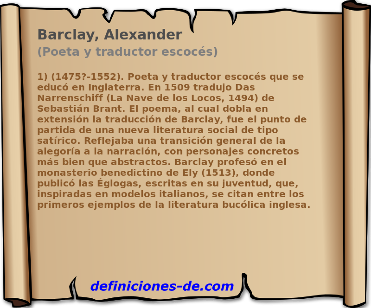 Barclay, Alexander (Poeta y traductor escocs)