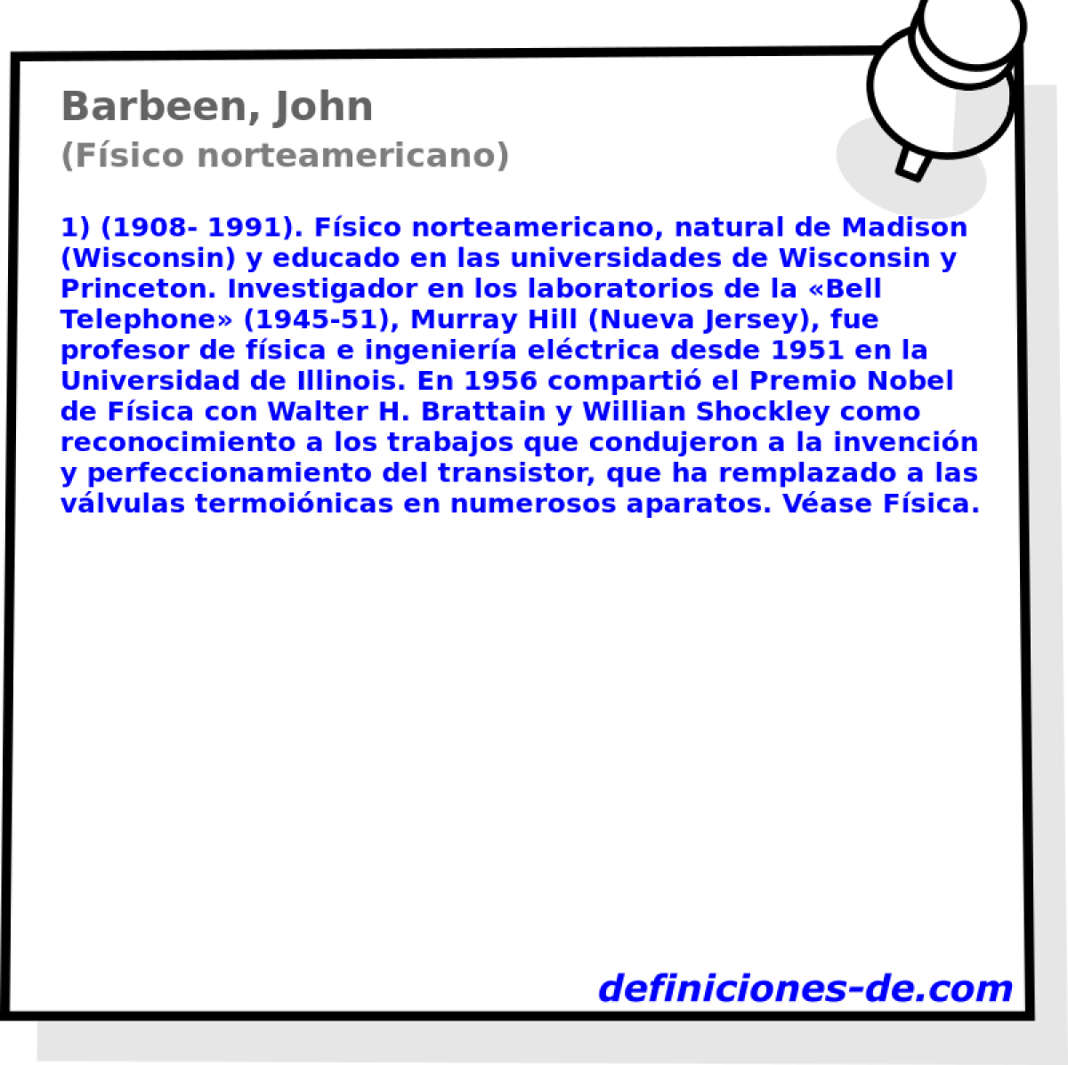 Barbeen, John (Fsico norteamericano)