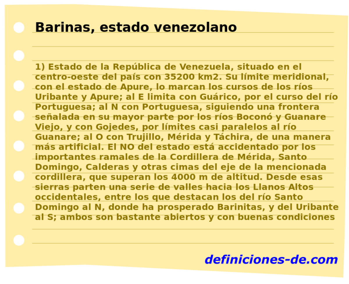 Barinas, estado venezolano 