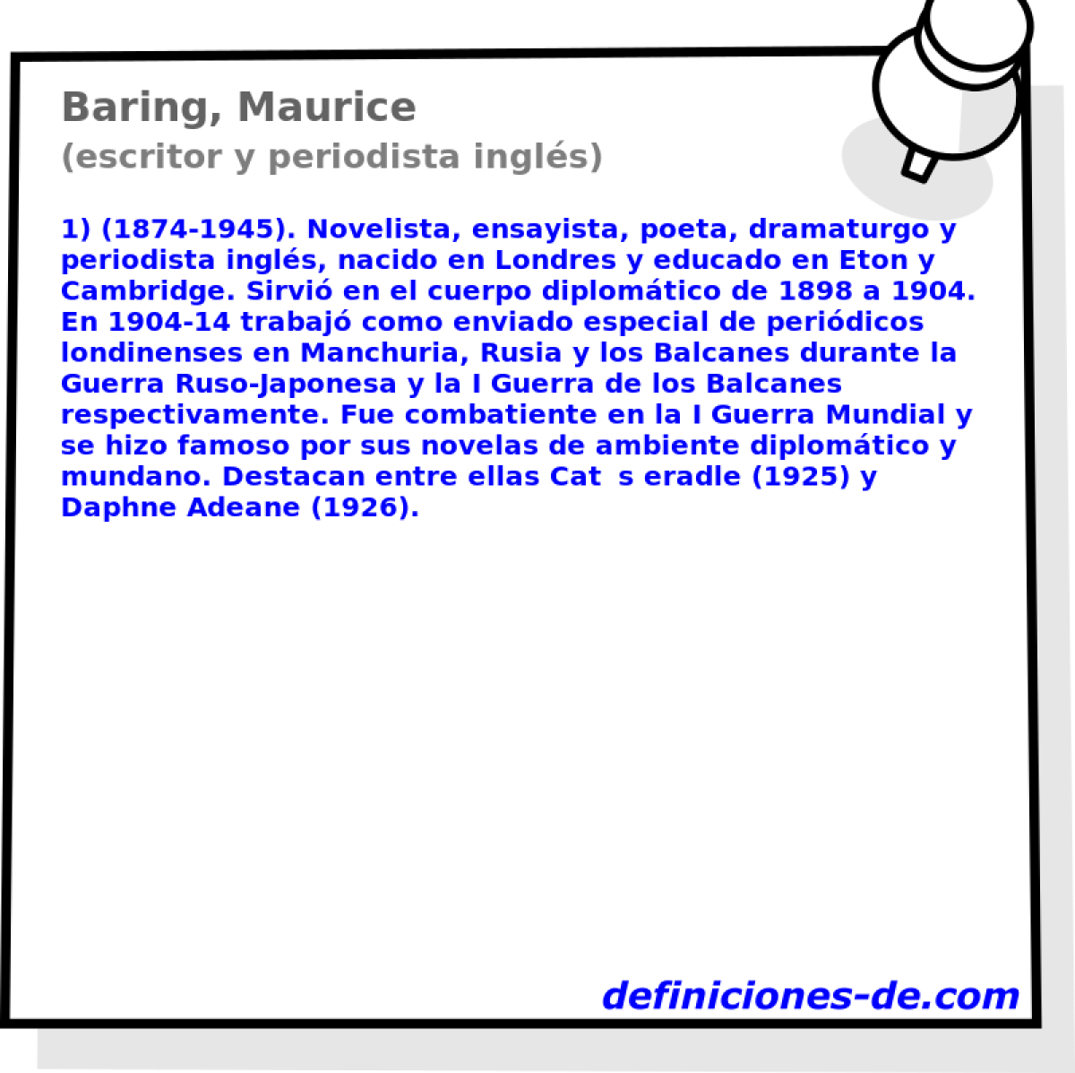 Baring, Maurice (escritor y periodista ingls)