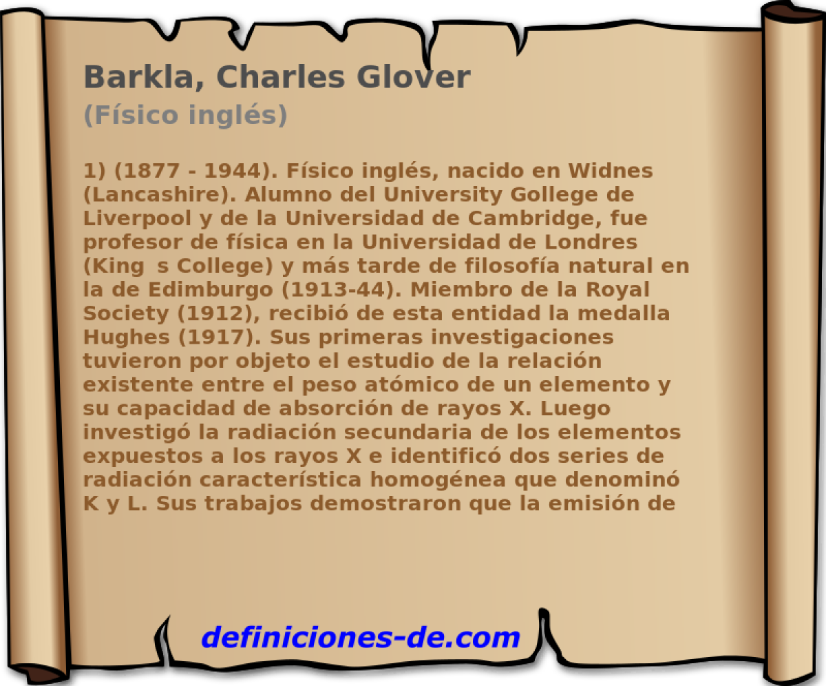 Barkla, Charles Glover (Fsico ingls)
