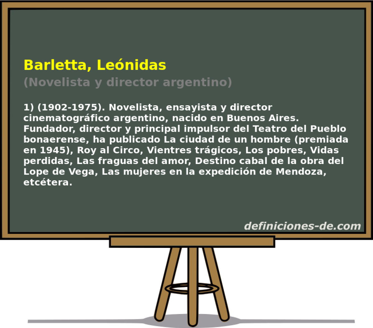 Barletta, Lenidas (Novelista y director argentino)