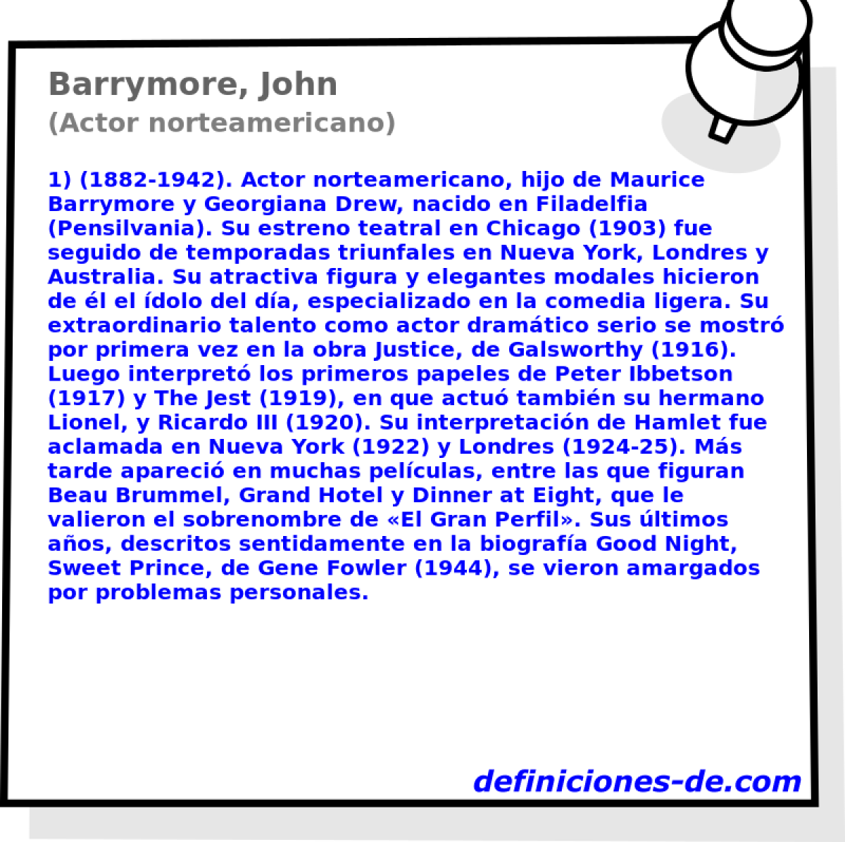 Barrymore, John (Actor norteamericano)