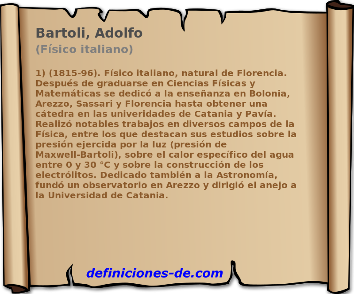 Bartoli, Adolfo (Fsico italiano)