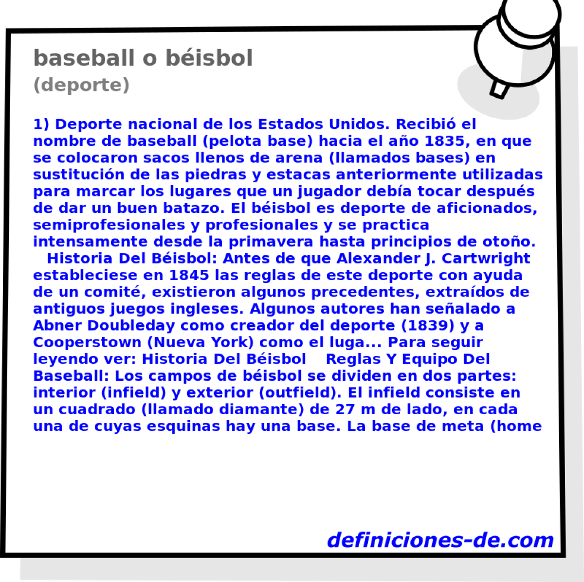 baseball o bisbol (deporte)