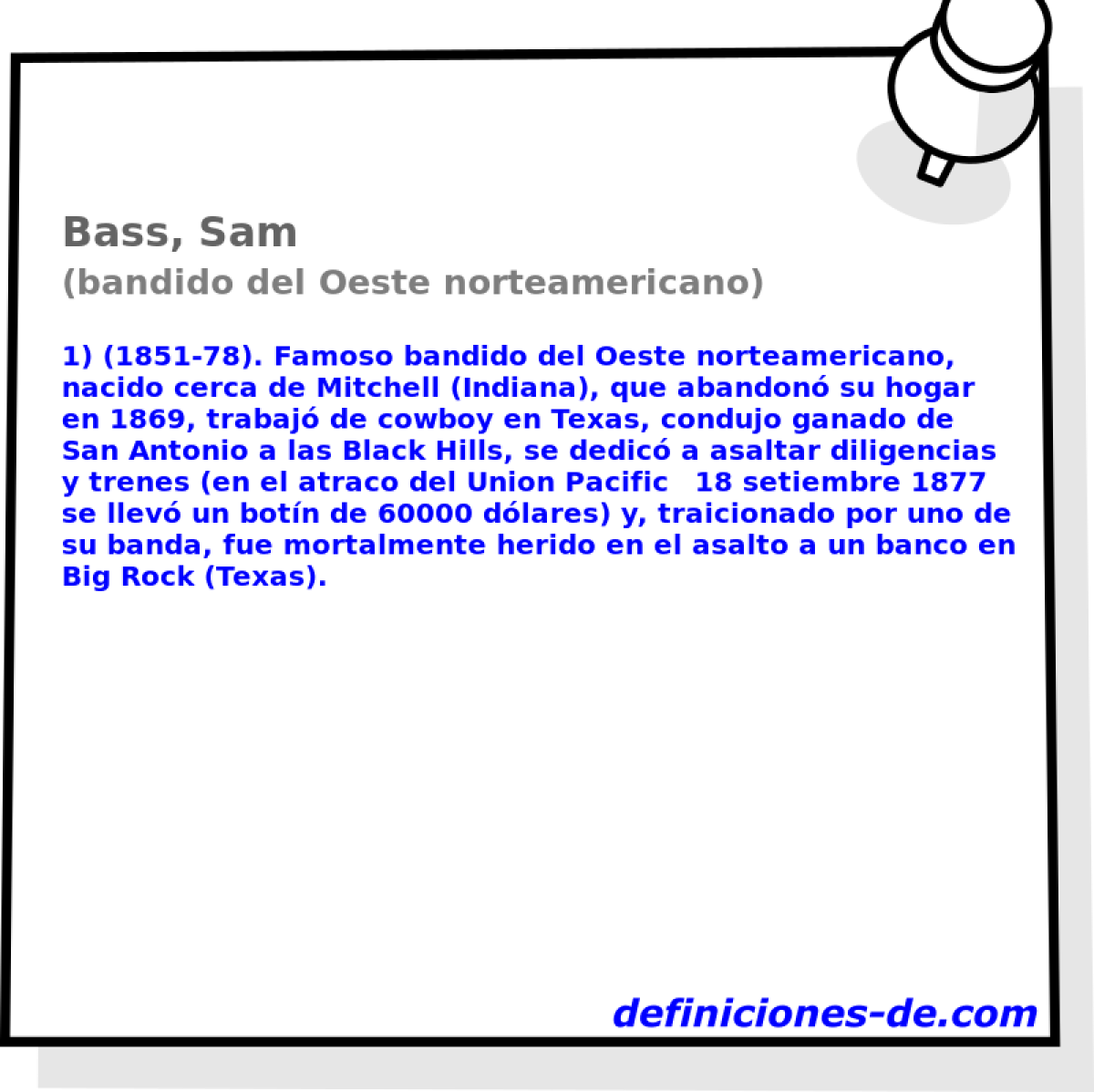 Bass, Sam (bandido del Oeste norteamericano)