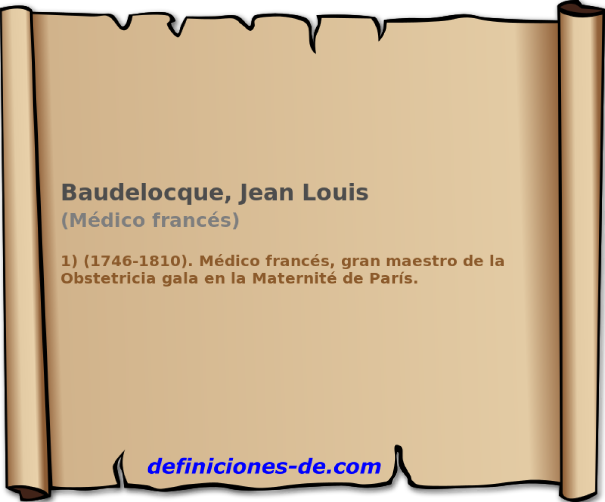 Baudelocque, Jean Louis (Mdico francs)