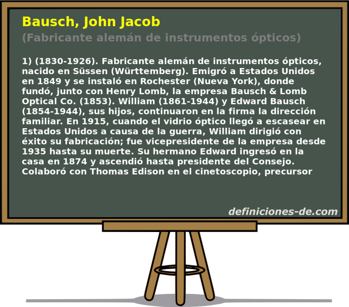 Bausch, John Jacob (Fabricante alemn de instrumentos pticos)