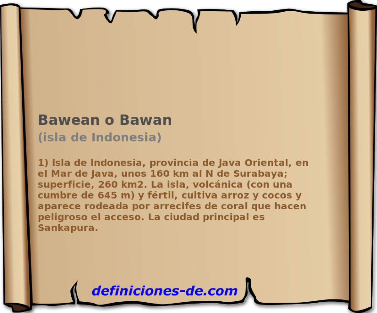 Bawean o Bawan (isla de Indonesia)