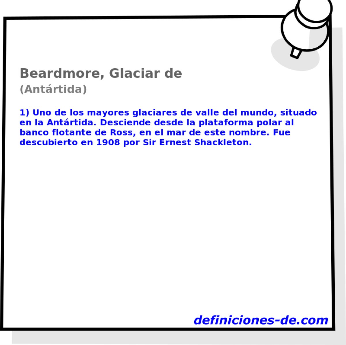 Beardmore, Glaciar de (Antrtida)