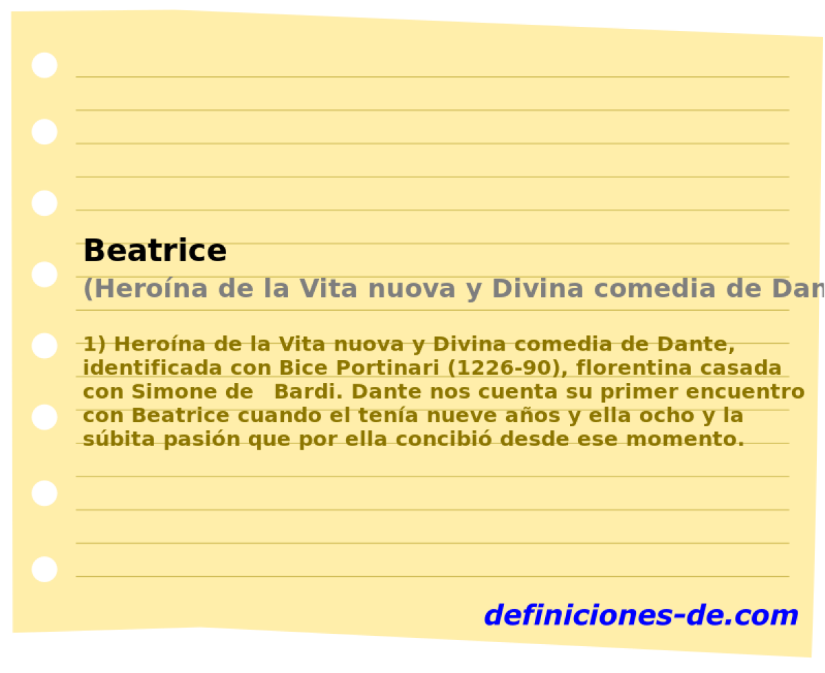 Beatrice (Herona de la Vita nuova y Divina comedia de Dante)