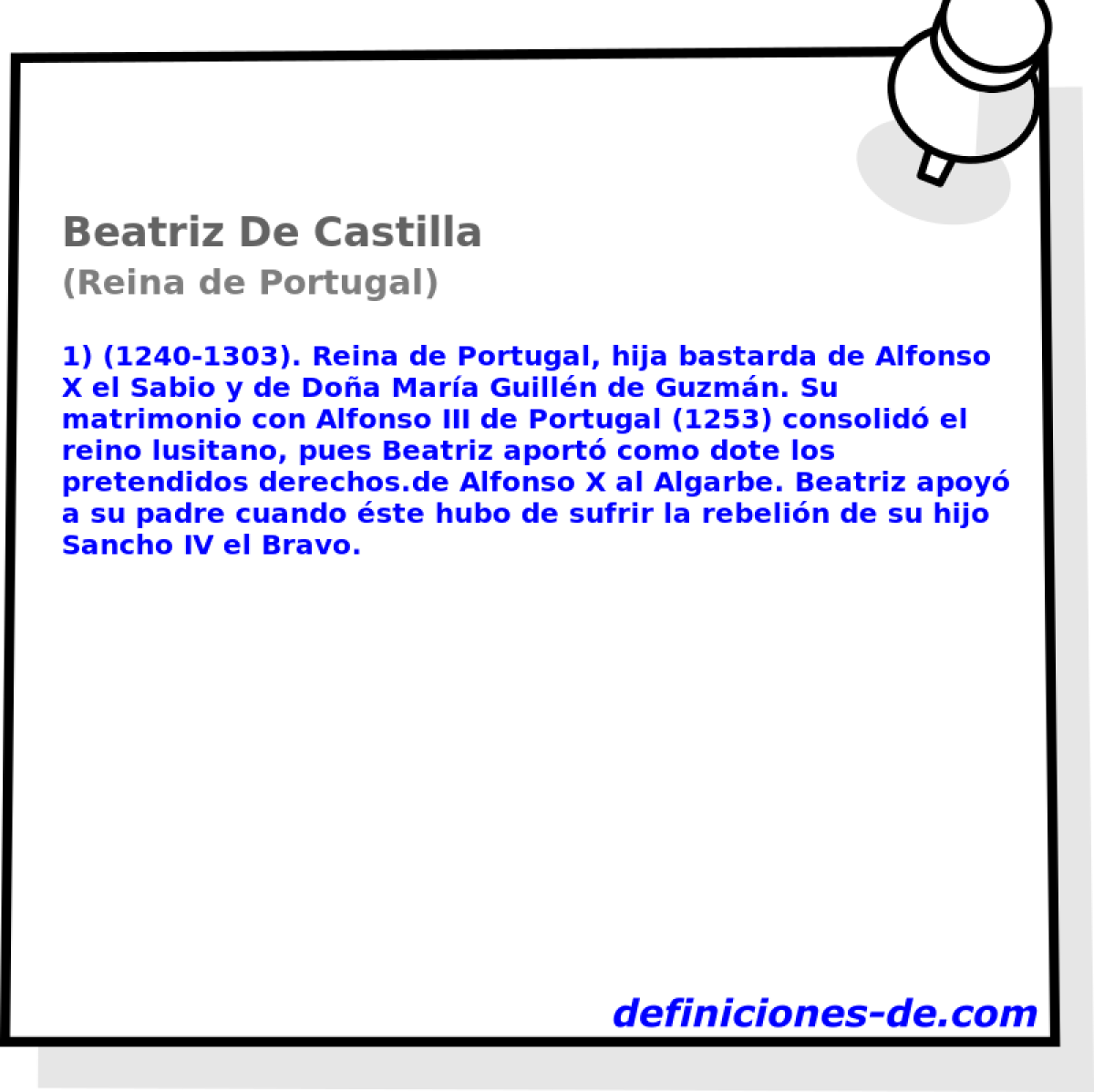 Beatriz De Castilla (Reina de Portugal)