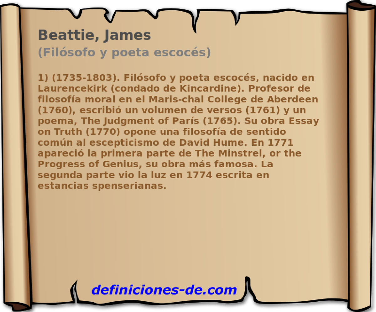 Beattie, James (Filsofo y poeta escocs)