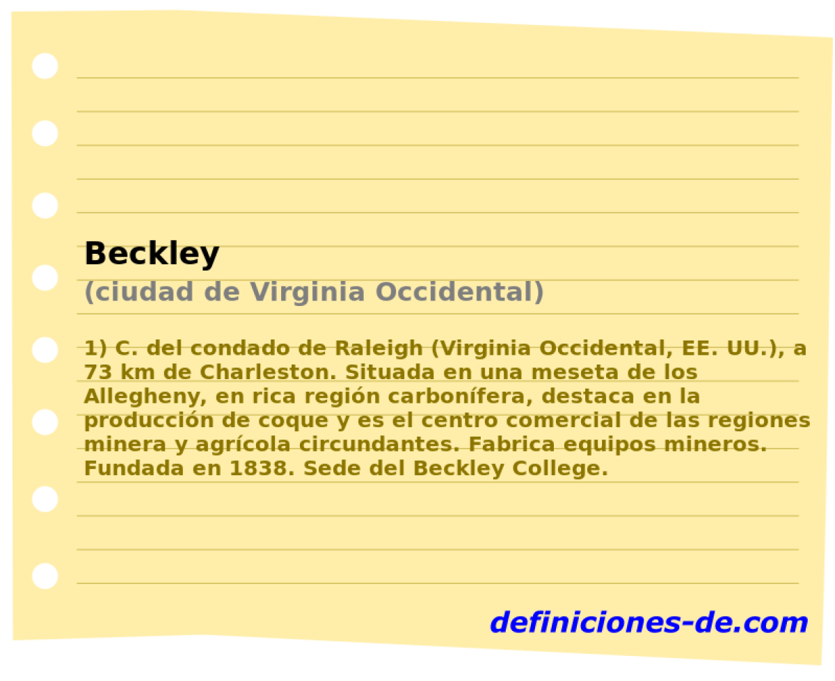 Beckley (ciudad de Virginia Occidental)