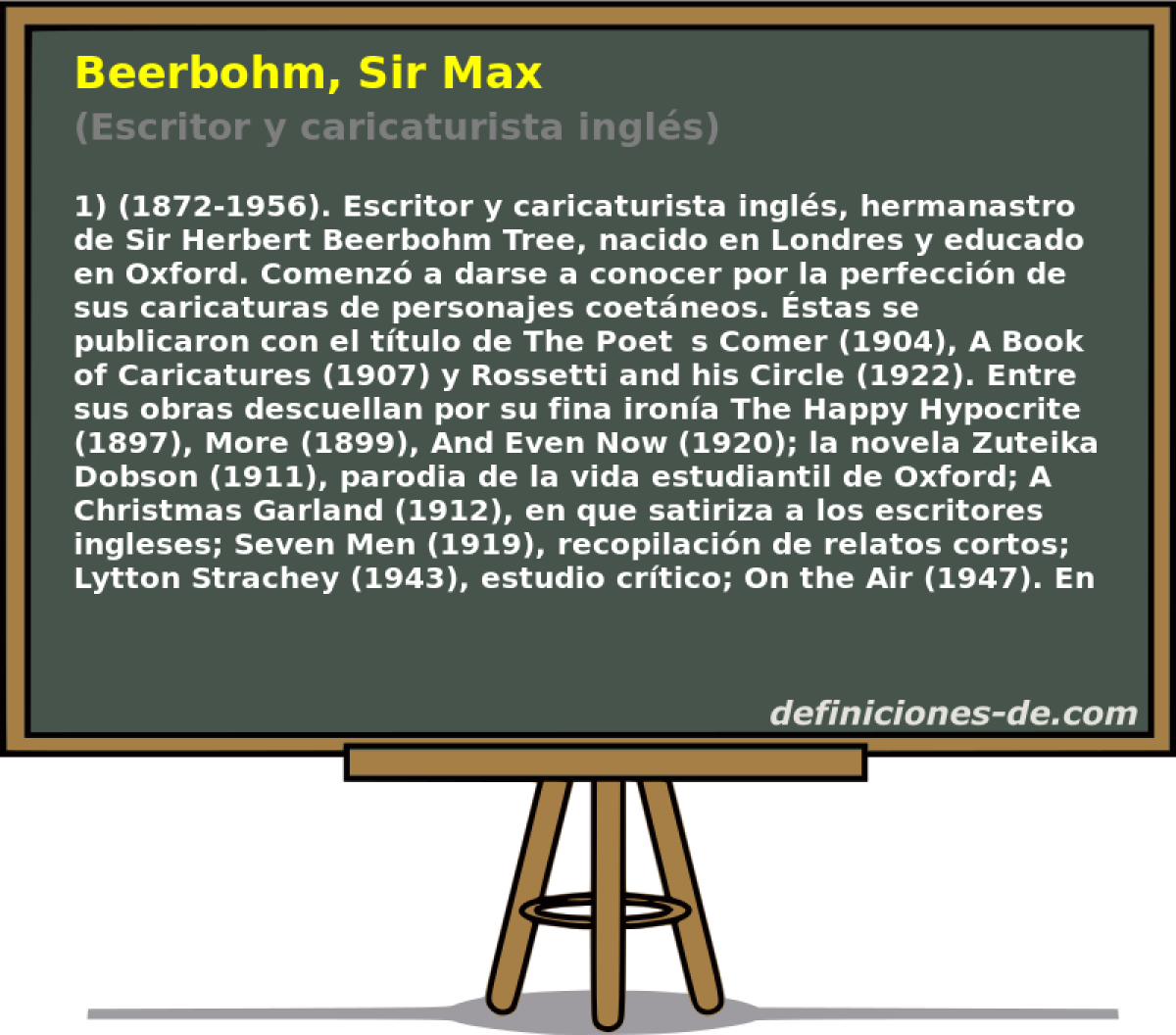 Beerbohm, Sir Max (Escritor y caricaturista ingls)