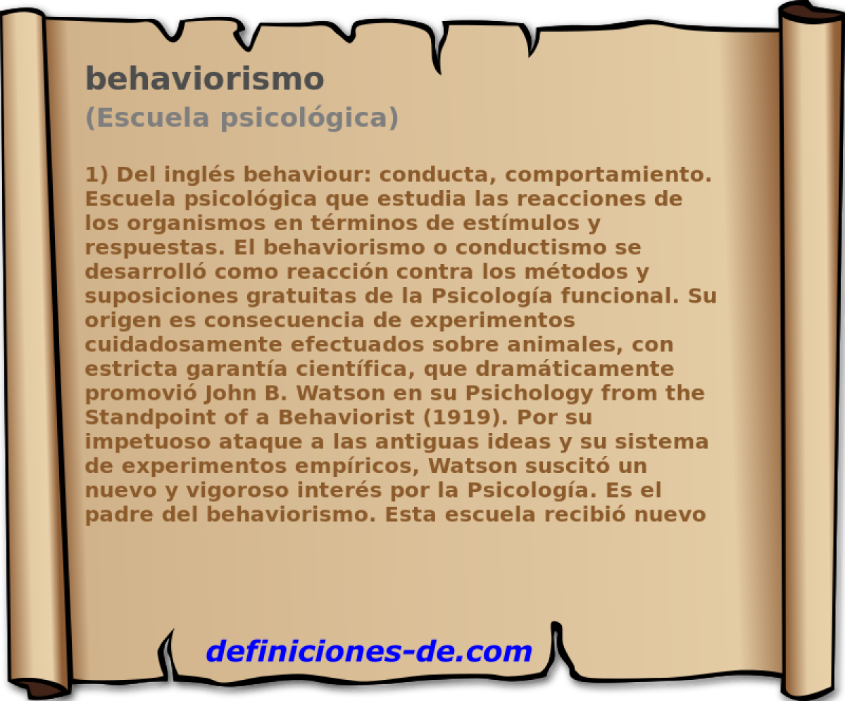 behaviorismo (Escuela psicolgica)