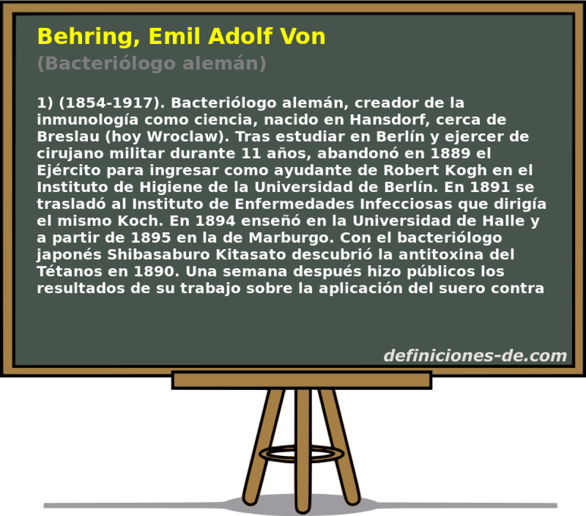 Behring, Emil Adolf Von (Bacterilogo alemn)