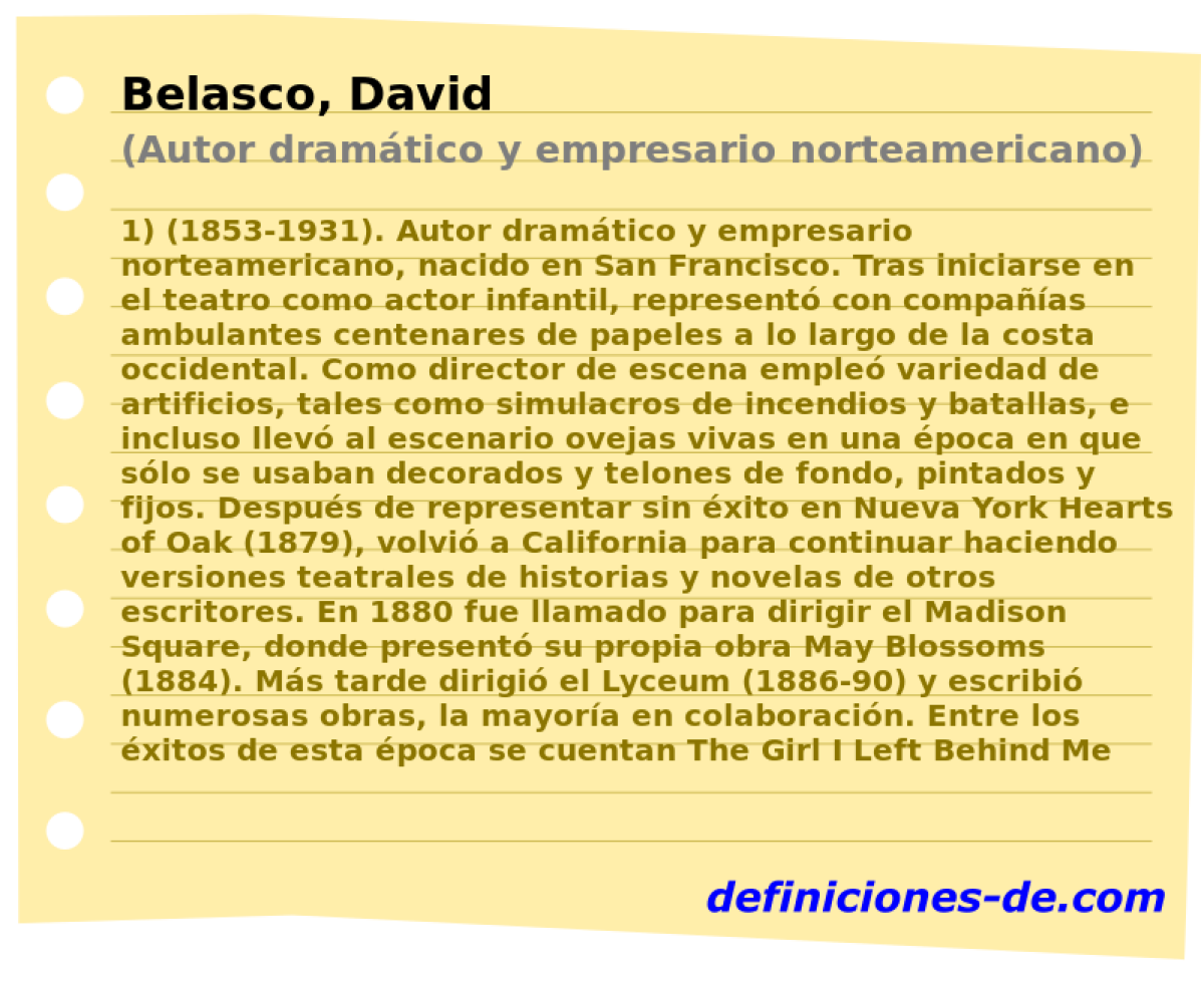 Belasco, David (Autor dramtico y empresario norteamericano)
