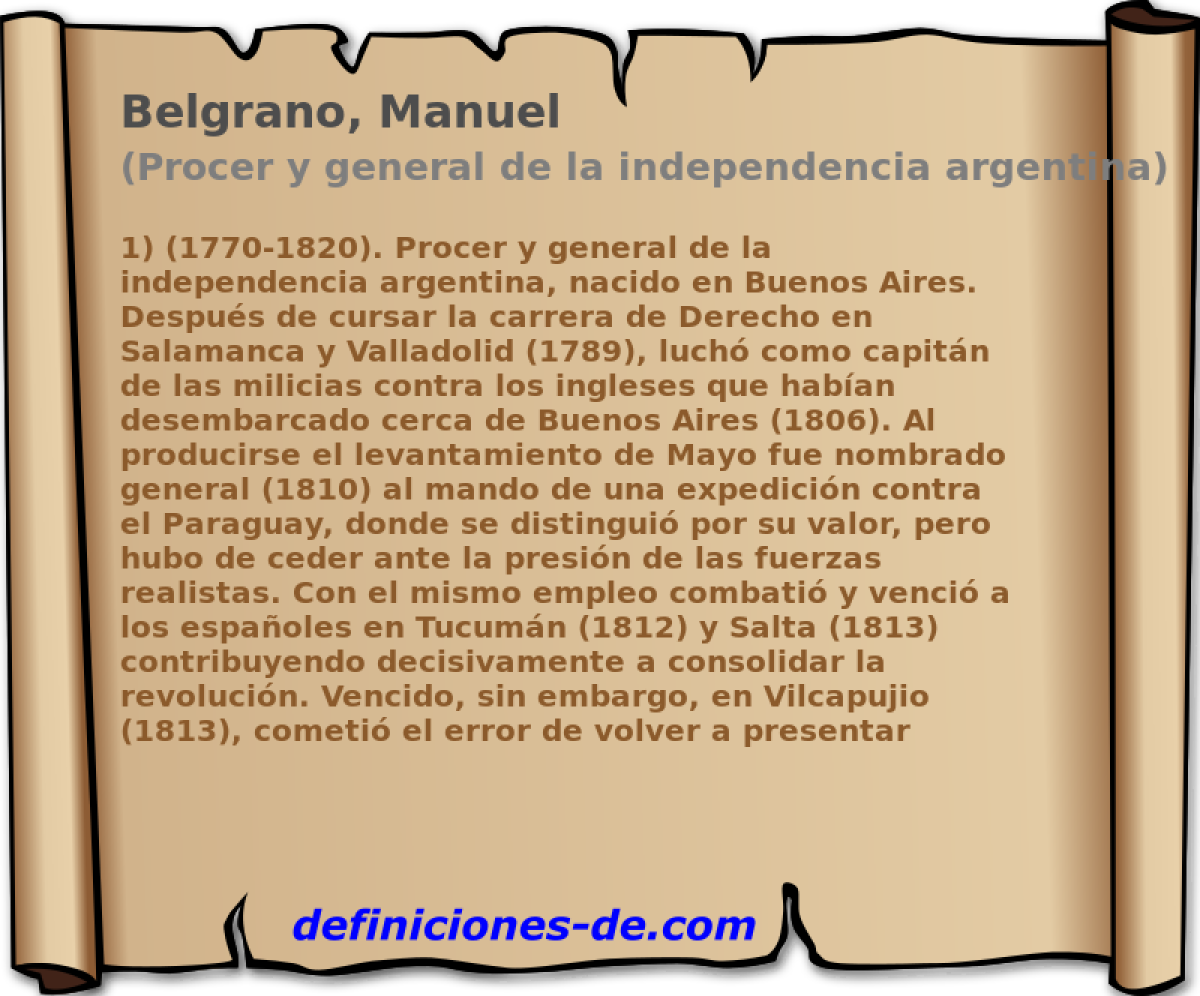 Belgrano, Manuel (Procer y general de la independencia argentina)