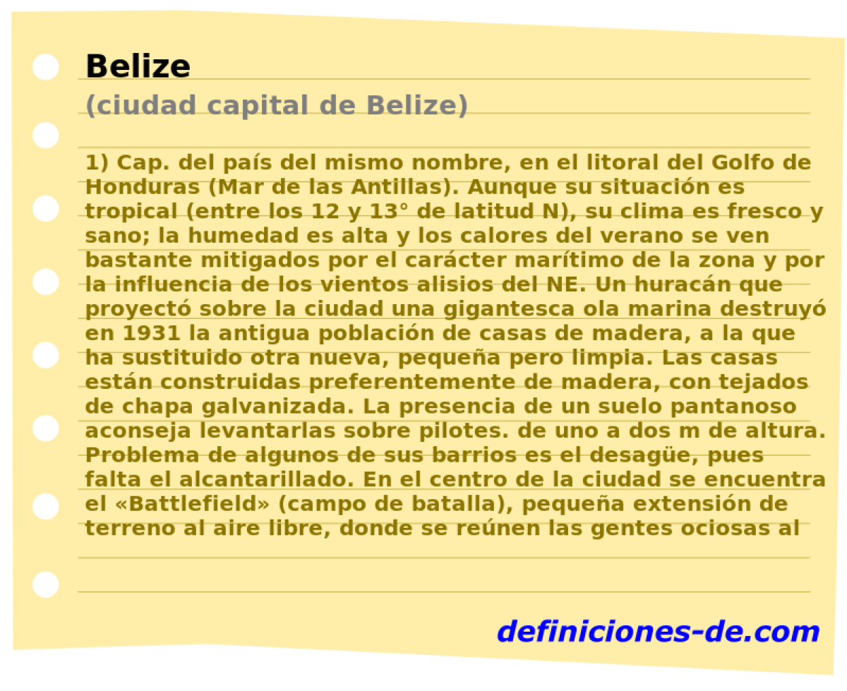 Belize (ciudad capital de Belize)
