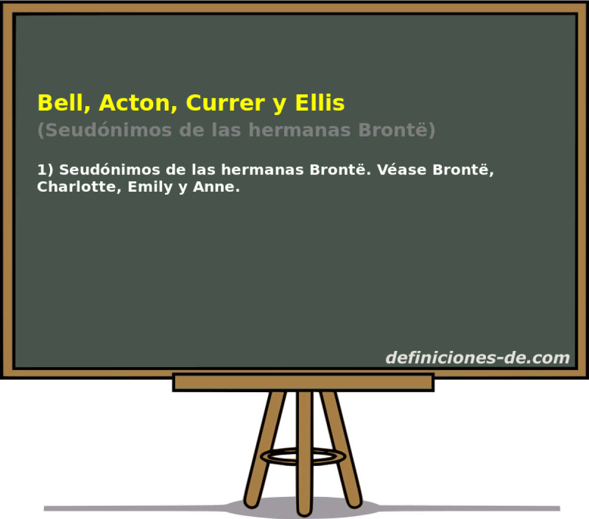 Bell, Acton, Currer y Ellis (Seudnimos de las hermanas Bront)