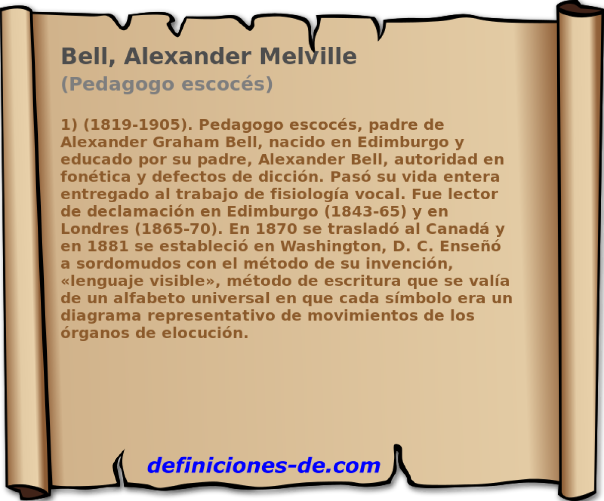 Bell, Alexander Melville (Pedagogo escocs)