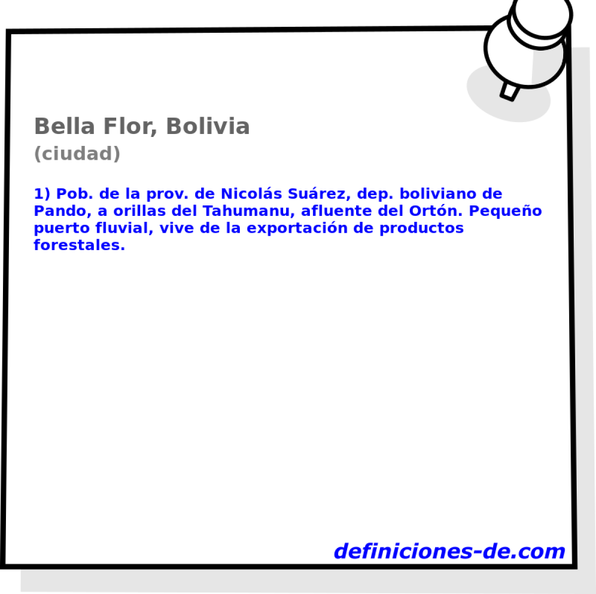 Bella Flor, Bolivia (ciudad)