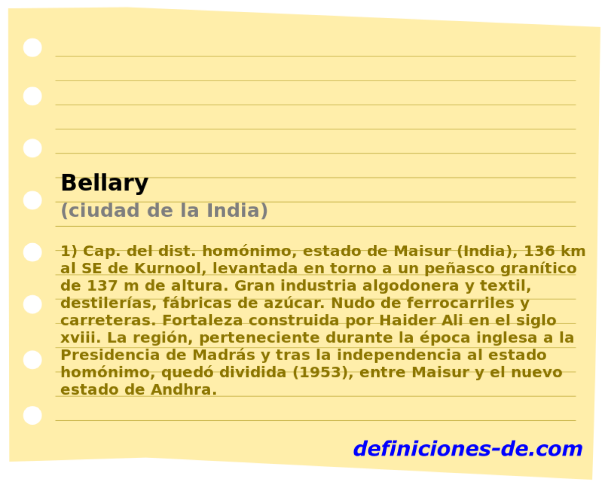Bellary (ciudad de la India)