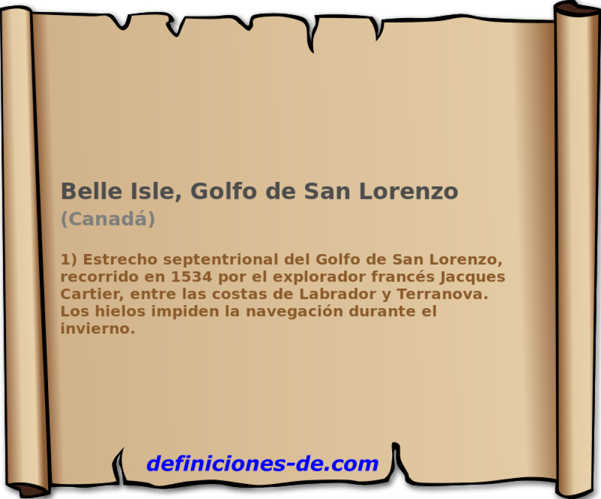 Belle Isle, Golfo de San Lorenzo (Canad)