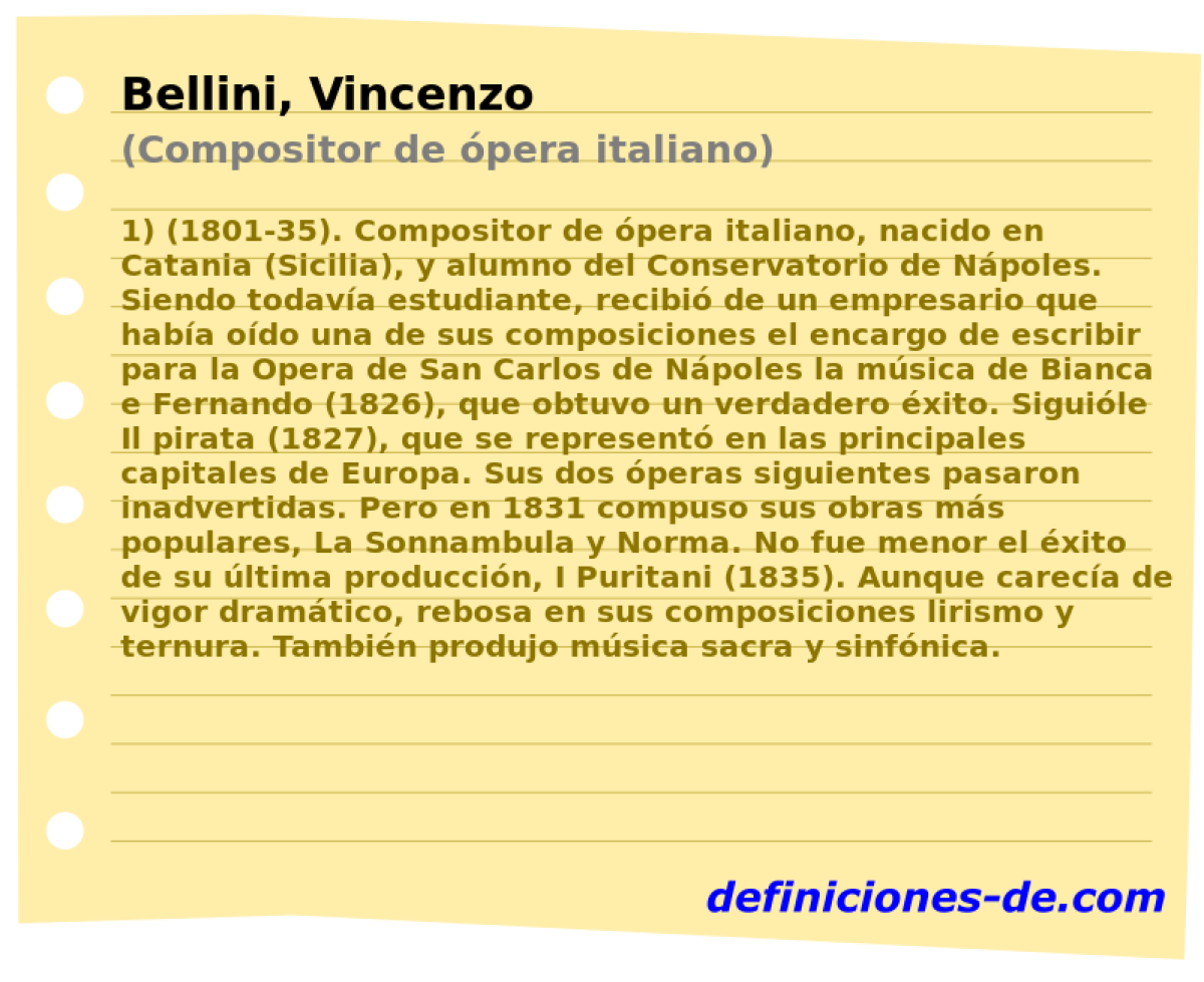 Bellini, Vincenzo (Compositor de pera italiano)