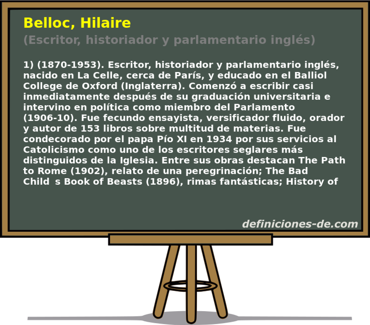 Belloc, Hilaire (Escritor, historiador y parlamentario ingls)