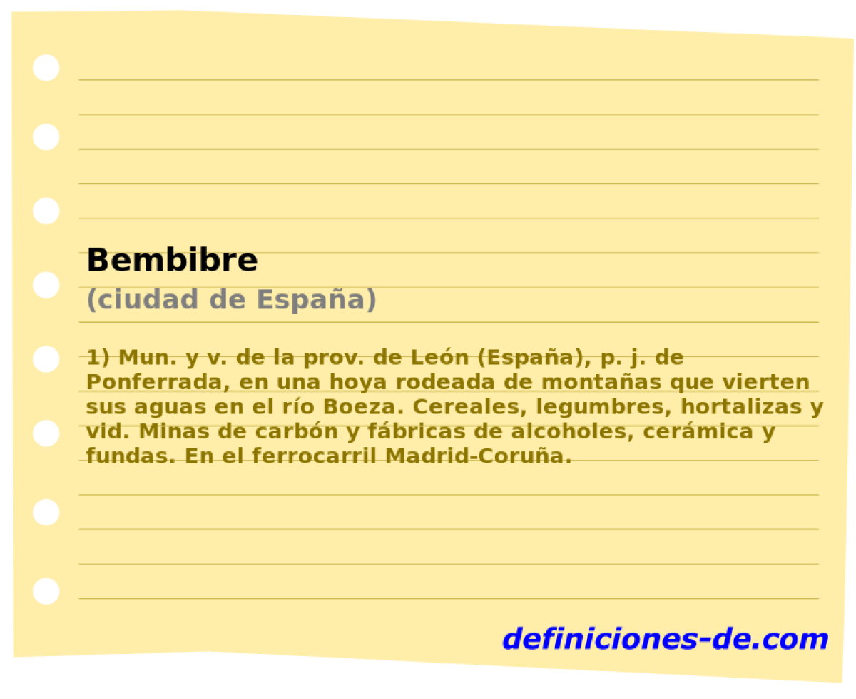 Bembibre (ciudad de Espaa)