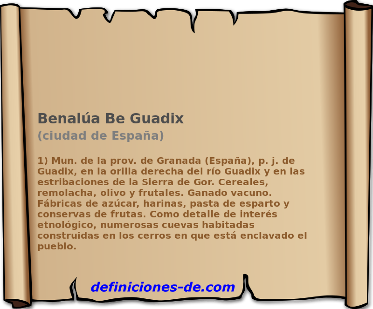 Benala Be Guadix (ciudad de Espaa)