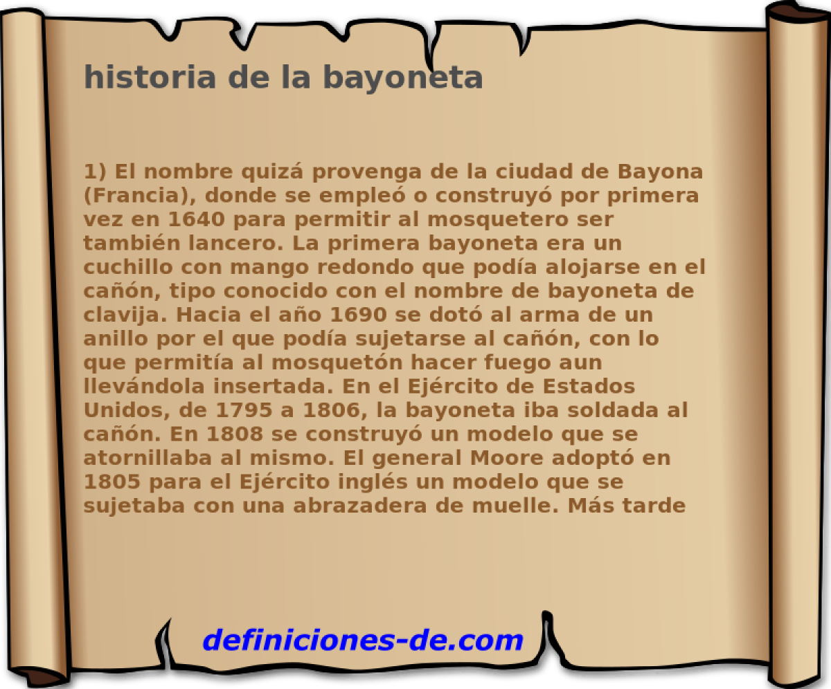 historia de la bayoneta 