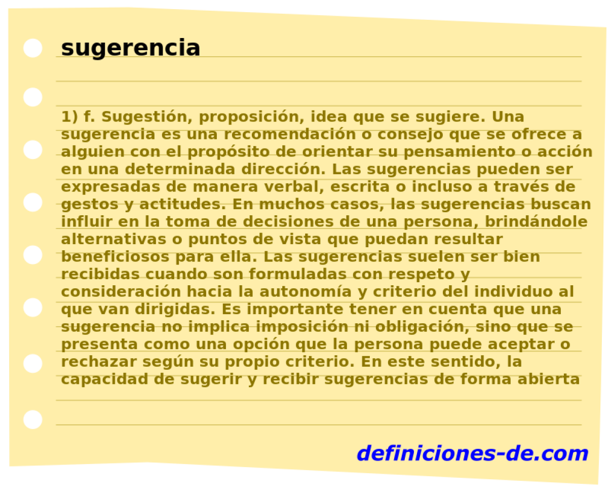 sugerencia 