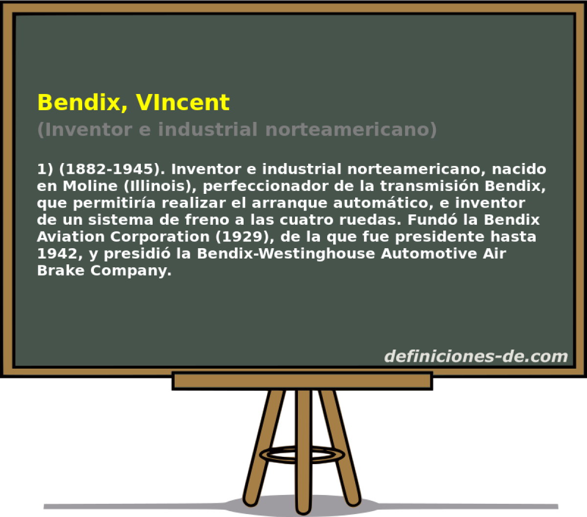 Bendix, VIncent (Inventor e industrial norteamericano)