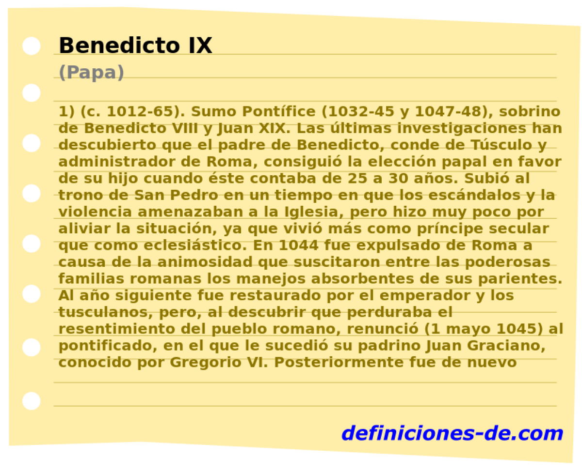 Benedicto IX (Papa)