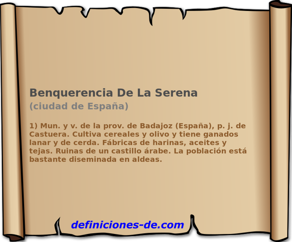 Benquerencia De La Serena (ciudad de Espaa)