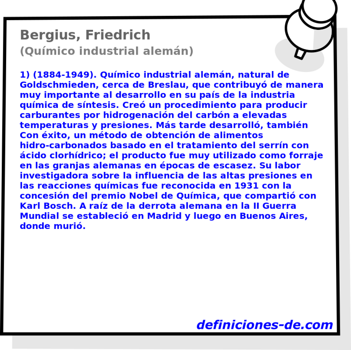 Bergius, Friedrich (Qumico industrial alemn)