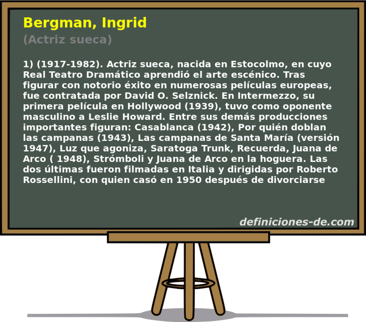 Bergman, Ingrid (Actriz sueca)
