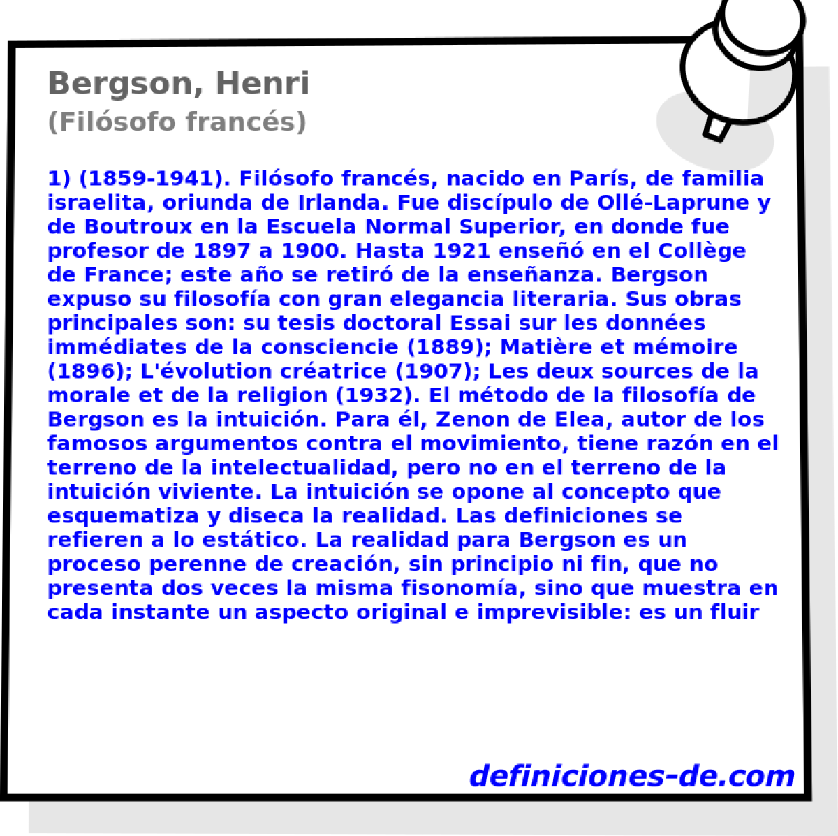 Bergson, Henri (Filsofo francs)