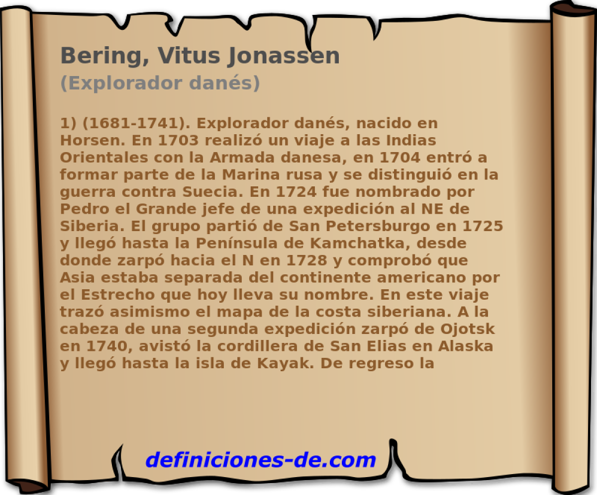 Bering, Vitus Jonassen (Explorador dans)