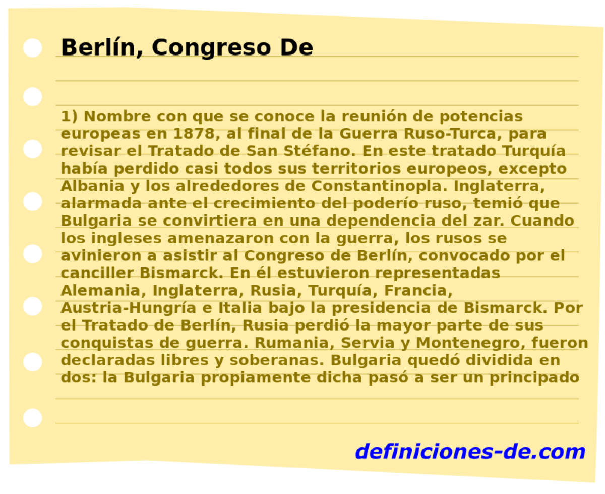 Berln, Congreso De 