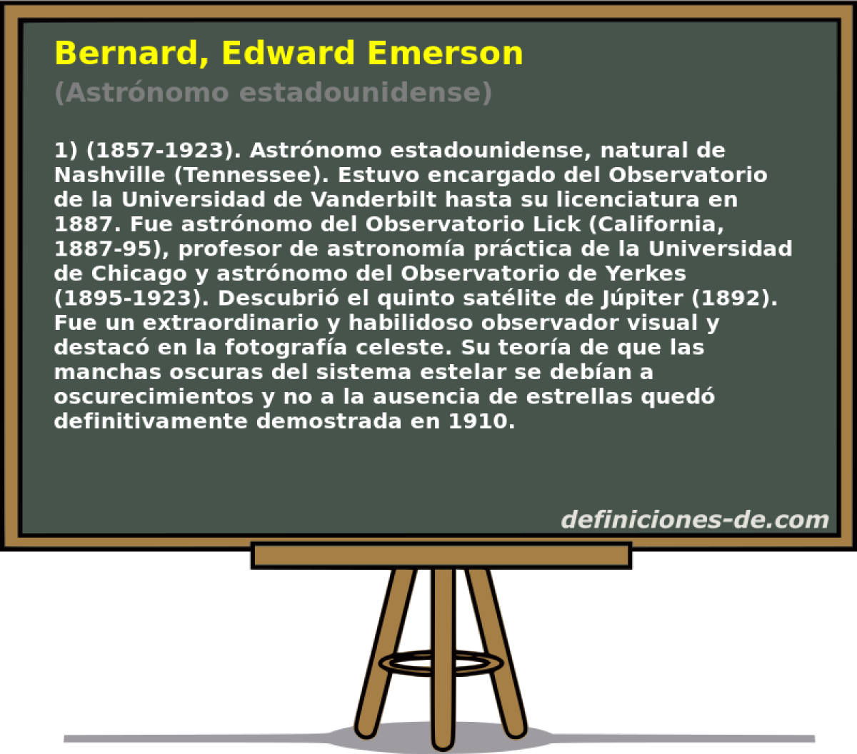 Bernard, Edward Emerson (Astrnomo estadounidense)