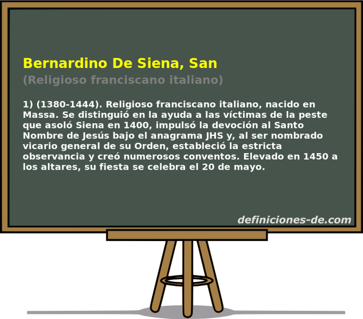 Bernardino De Siena, San (Religioso franciscano italiano)