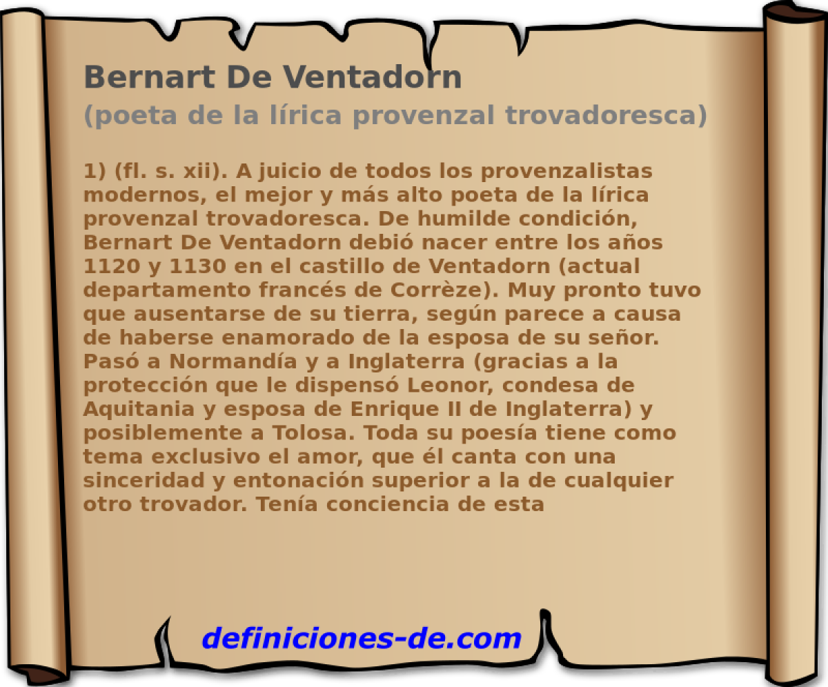 Bernart De Ventadorn (poeta de la lrica provenzal trovadoresca)