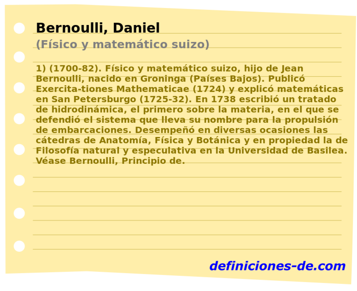Bernoulli, Daniel (Fsico y matemtico suizo)